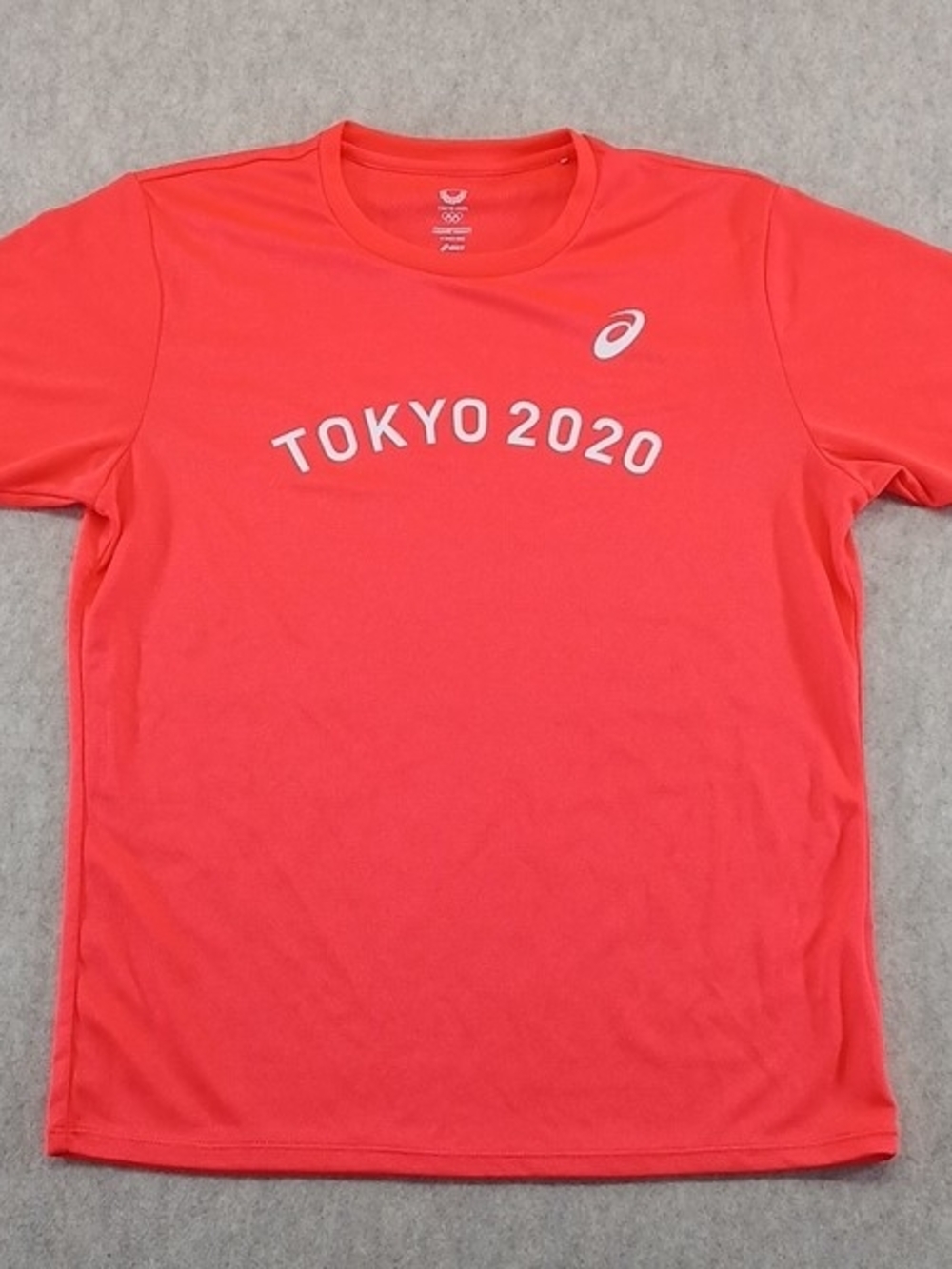 ASICS Tokyo 2020 Olympics Officially Licensed Red Running Shirt Size L Mens